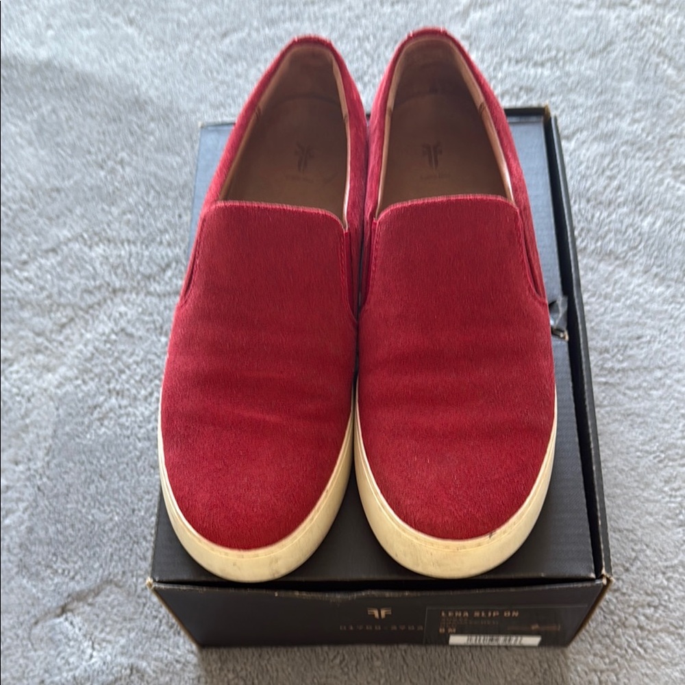 FRYE LENA Red Slip-On Sneakers